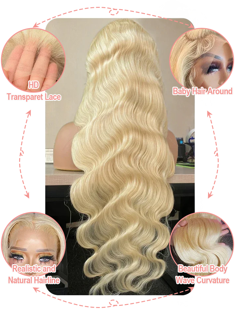 Peruki z naturalnych włosów w  – 613 Blonde Body Wave Lace Front Wig recenzja i cena