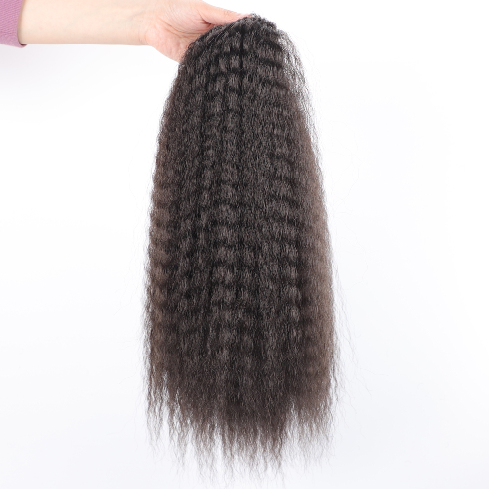 Fałszywy syntetyczny kucyk ze  – Drawstring Afro Curly Puff Ponytail recenzja i cena